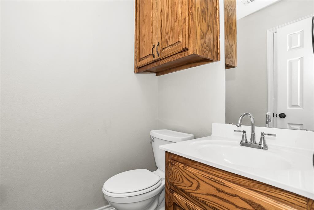 233 Cobblestone Circle Red Oak, TX 75154 - Photo 10 of 23 a bathroom with a sink a toilet and mirror