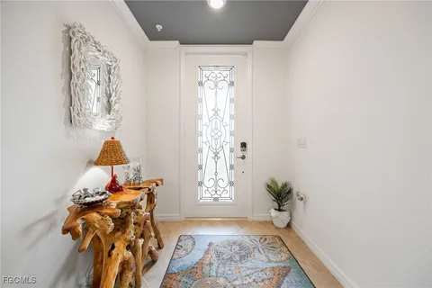 a front view of a house with a window