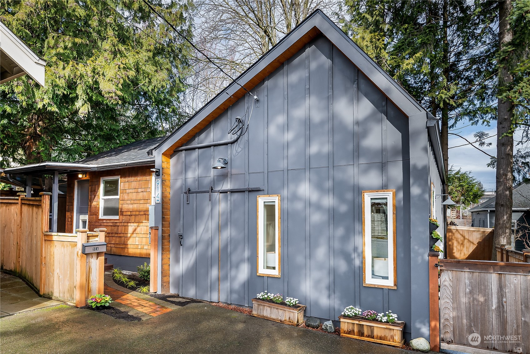 a backyard of a house
