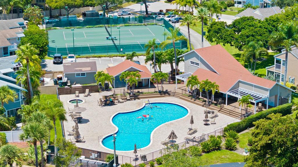 5298 Buckhead Circle, Unit 1040 Boca Raton, FL 33431 - Photo 23 of 25 an aerial view of a house with swimming pool patio and outdoor seating