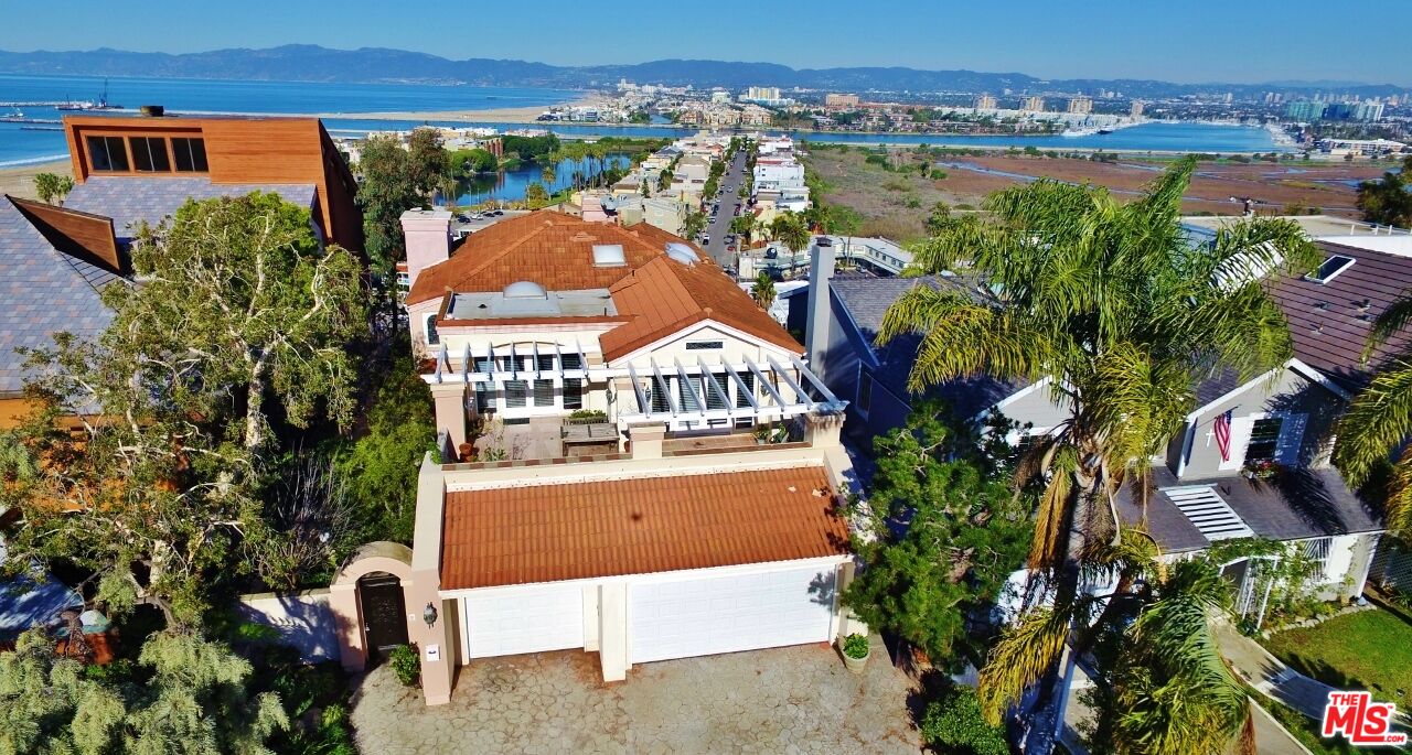 217 Fowling Street Playa del Rey, CA 90293 - Photo 51 of 51 an aerial view of residential houses with outdoor space and swimming pool