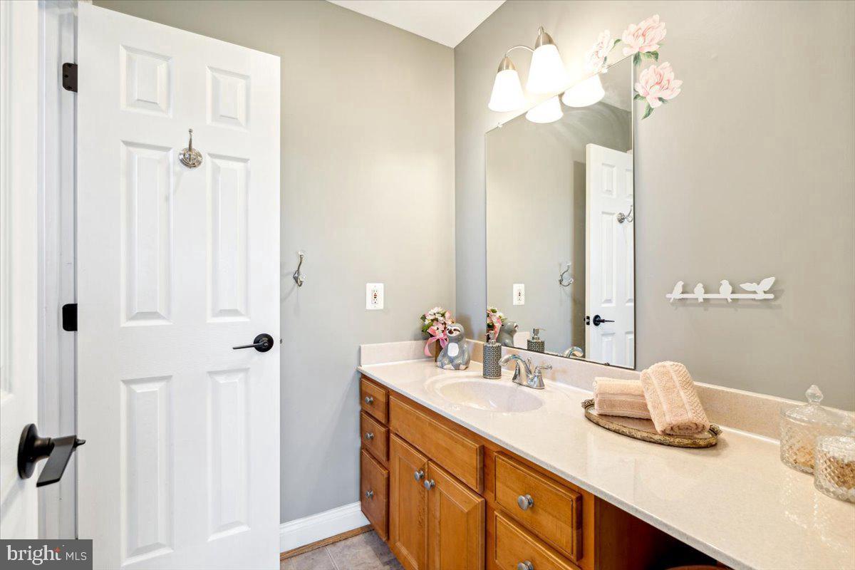 5340 Old Middletown Road Jefferson, MD 21755 - Photo 36 of 55 a bathroom with a double vanity sink and a mirror