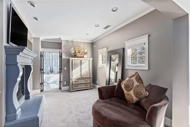 a bathroom with a sink double vanity and a shower