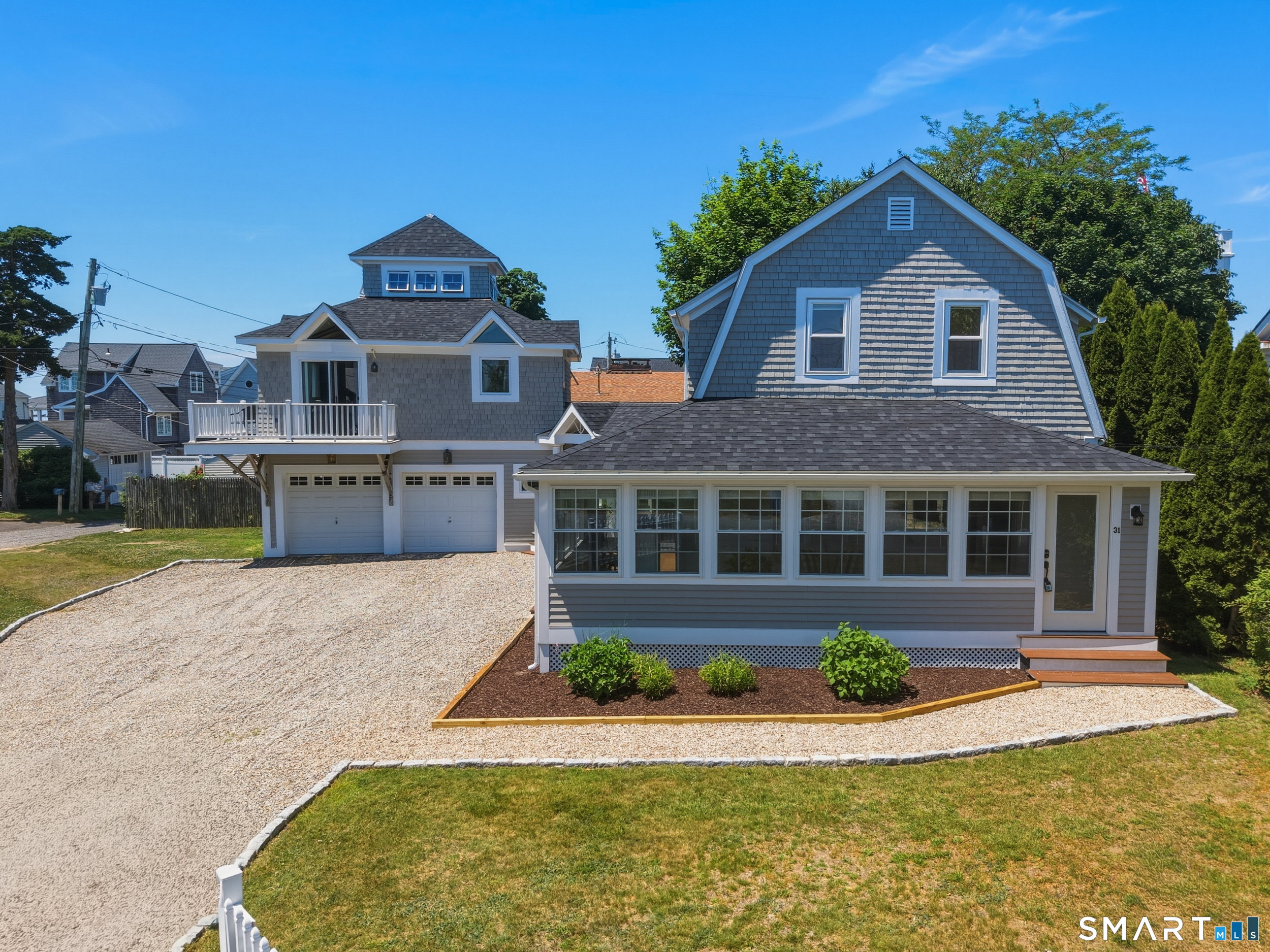 31 Sols Point Road Clinton, CT 06413 - Photo 3 of 40 Recent updates include new roof, energy-efficient HVAC, tankless hot water, and fresh interior/exterior paint. The detached 2-car garage includes an efficiency apartment above; perfect for guests, private office space, studio, or rental income.