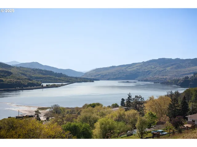a view of lake with mountain