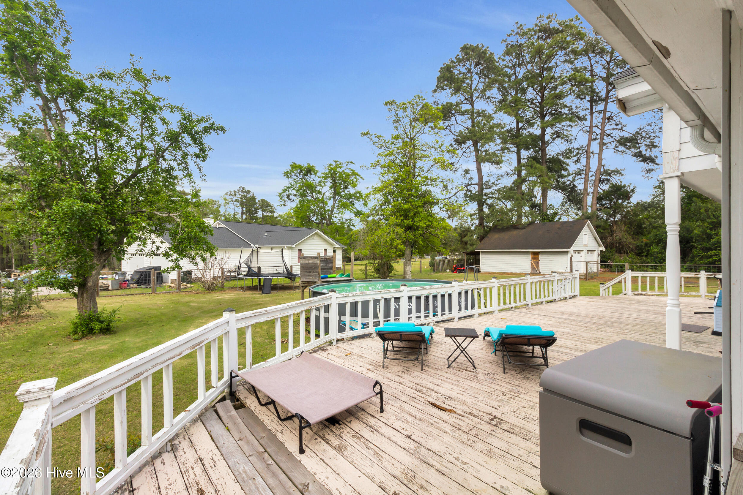 308 Pollock Street Pollocksville, NC 28573 - Photo 4 of 45 Wrap around porch rear