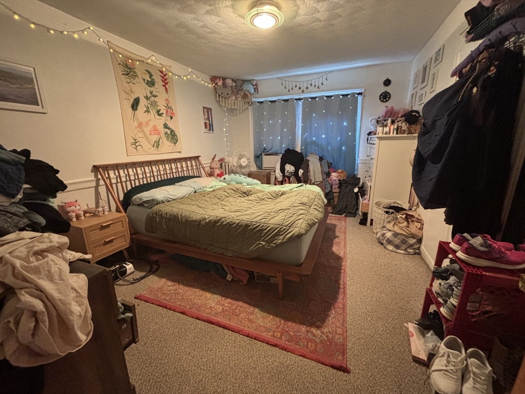 504 Washington Street, Unit 1 Brookline, MA 02446 - Photo 11 of 13 a bedroom with a bed and a flat tv screen on the dresser