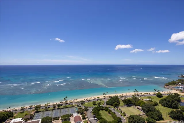 a view of city and ocean