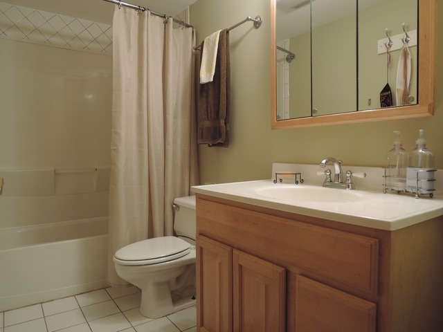 124 East Bailey Road, Unit L Naperville, IL 60565 - Photo 11 of 19 a bathroom with a sink a toilet and shower