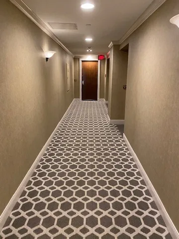 a large room with wooden floor