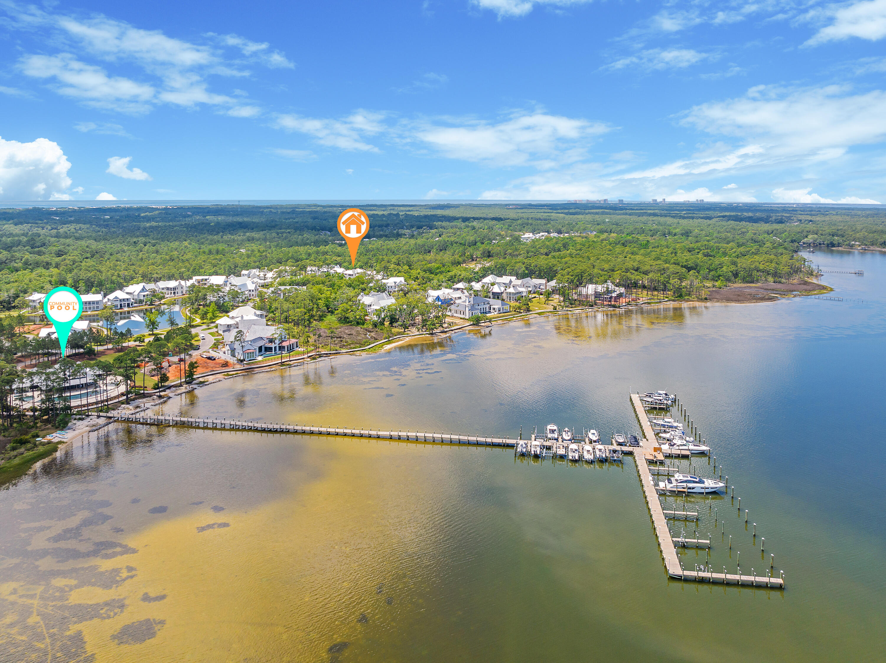 83 Tyler Drive Santa Rosa Beach, FL 32459 - Photo 57 of 68 a view of a lake with a nearby beach