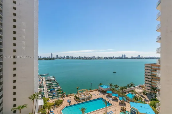 a view of a balcony with an outdoor space