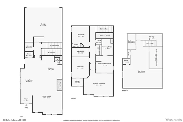 $665,000 | 366 Dallas Street, Denver, CO 80230