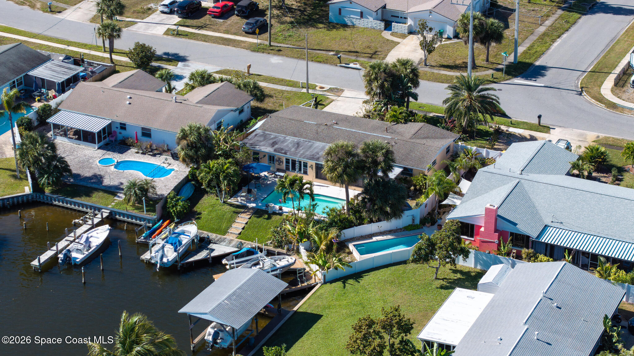 770 New Hampton Way Merritt Island, FL 32953 - Photo 44 of 48 an aerial view of a houses with yard