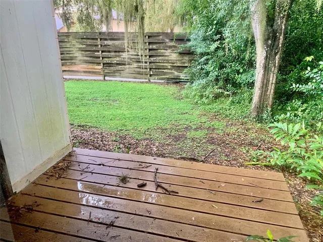 a view of a garden from a window