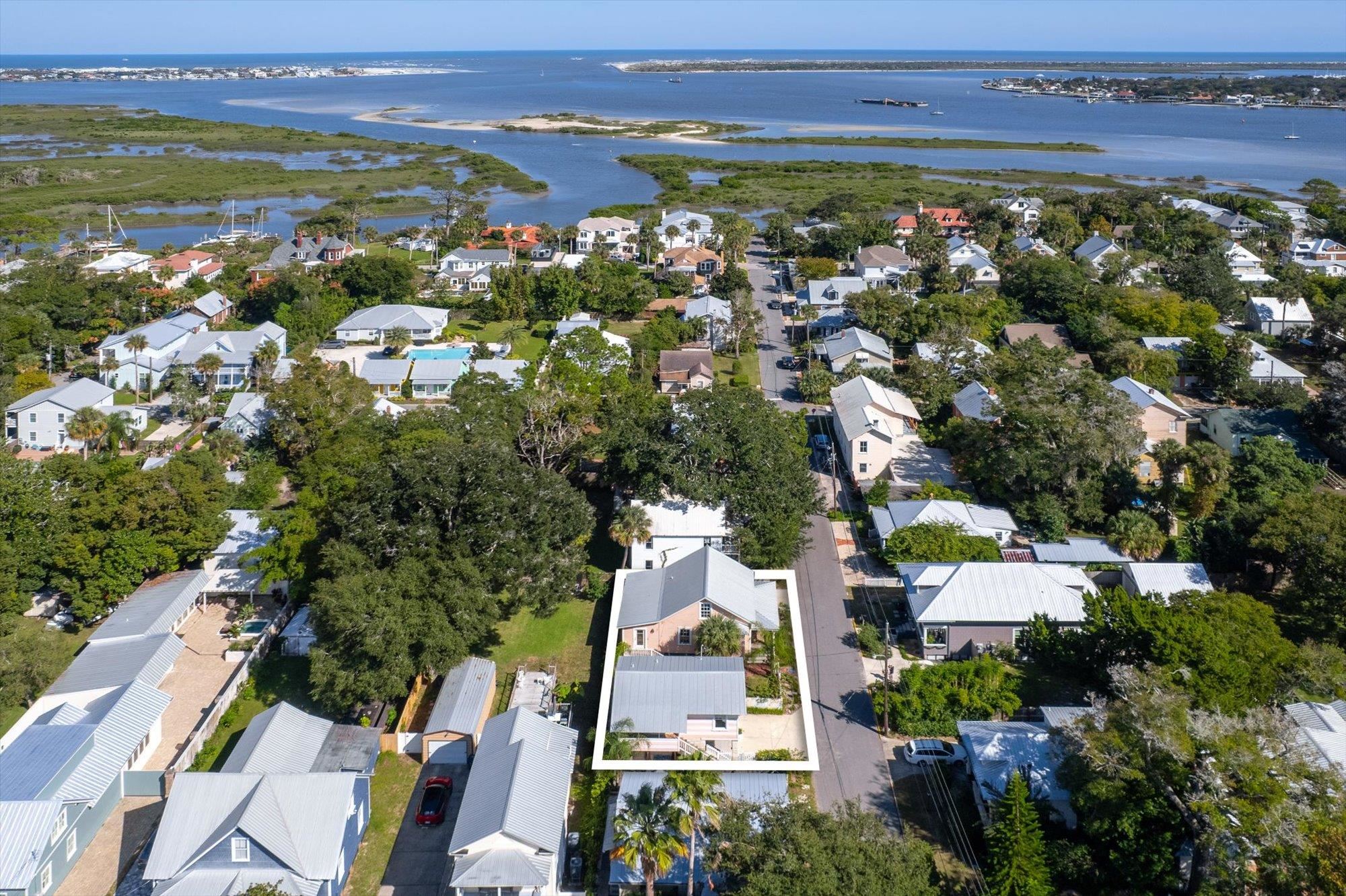 16 Locust Street St. Augustine, FL 32084 - Photo 40 of 75 an aerial view of residential building with outdoor space