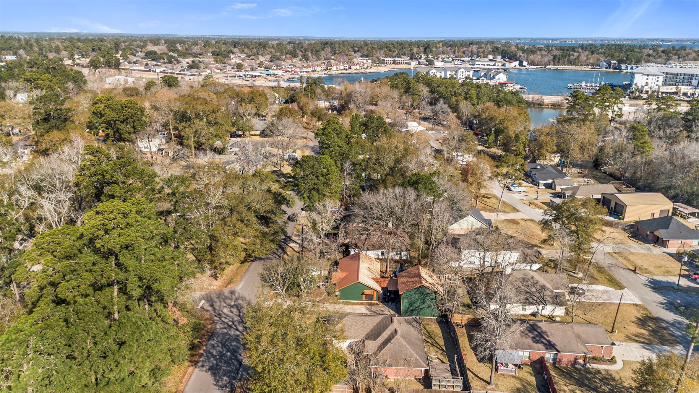 411 Shawnee Conroe, TX 77316 - Photo 28 of 30 an aerial view of residential building and trees