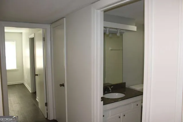 a bathroom with a sink