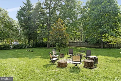 a view of backyard with swimming pool