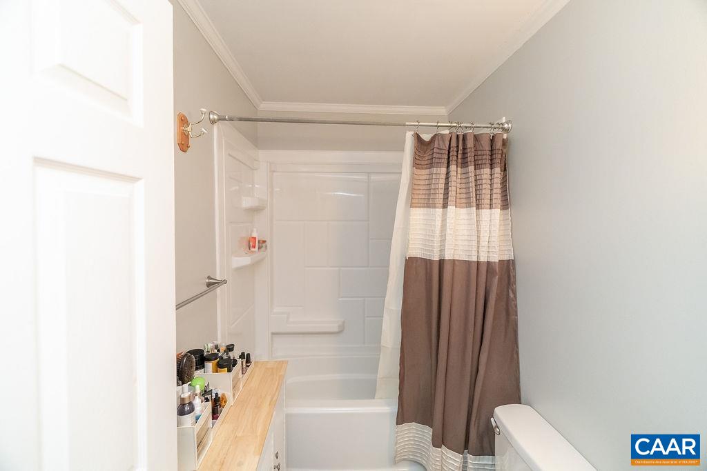 6920 Albevanna Spring Road Scottsville, VA 24590 - Photo 16 of 47 a bathroom with a shower and a toilet