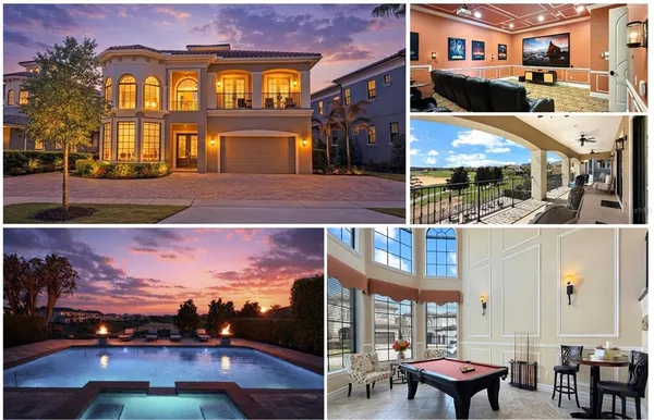 a view of outdoor space with swimming pool