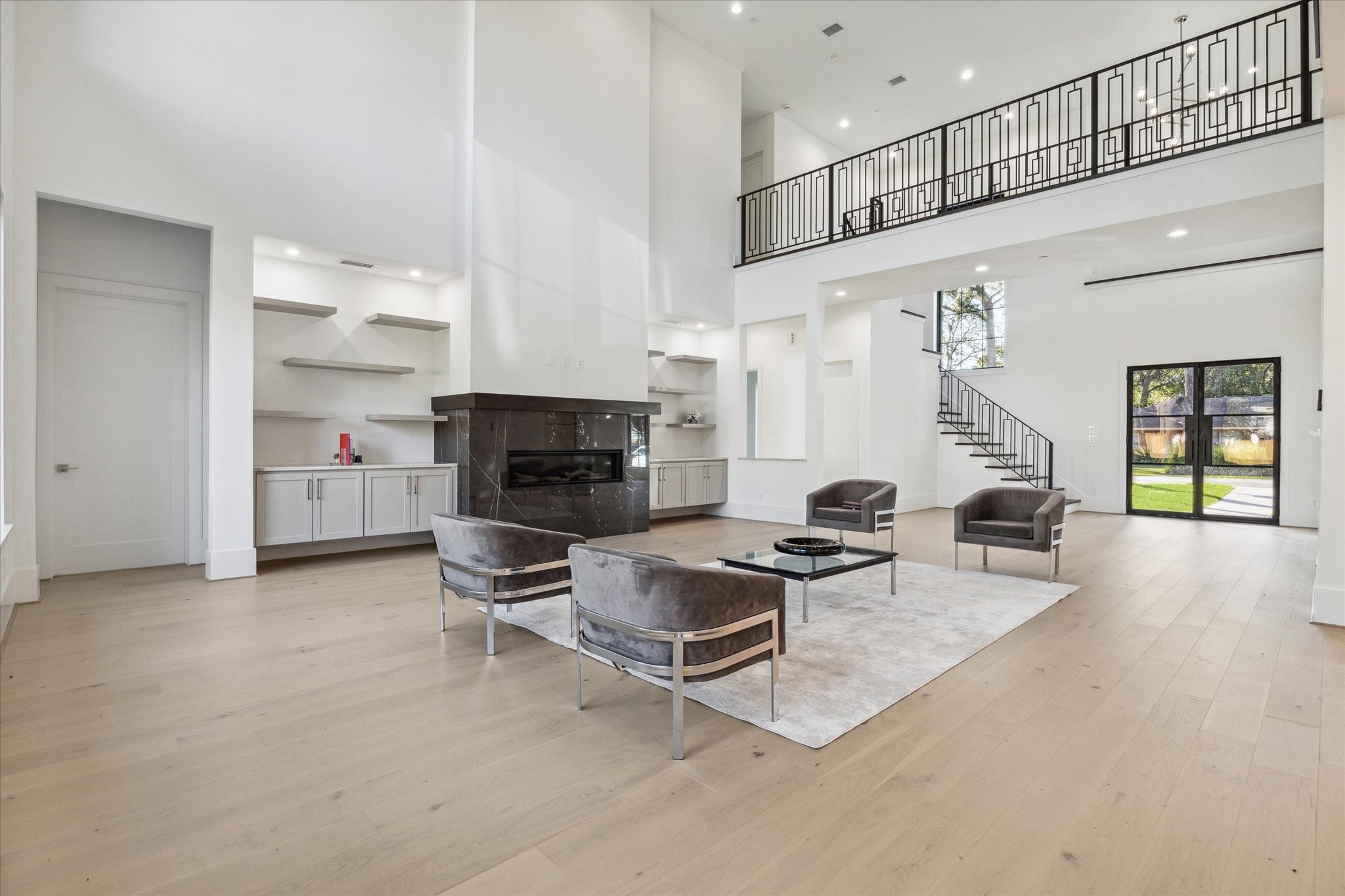 534 Lanecrest Lane Houston, TX 77024 - Photo 6 of 49 a living room with furniture a fireplace and a flat screen tv