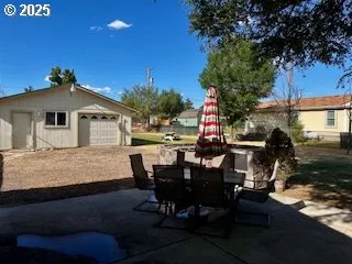 a view of a house with a patio