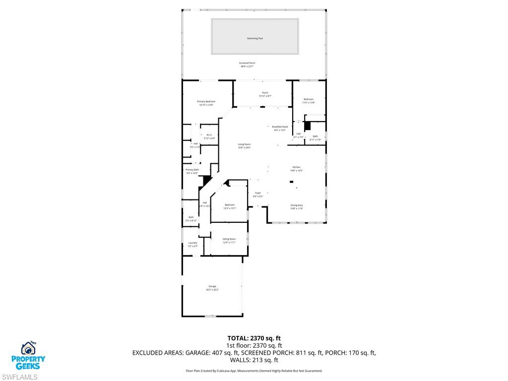 3109 Dominica Way Naples, FL 34119 - Photo 50 of 50 Floor plan w/dimensions