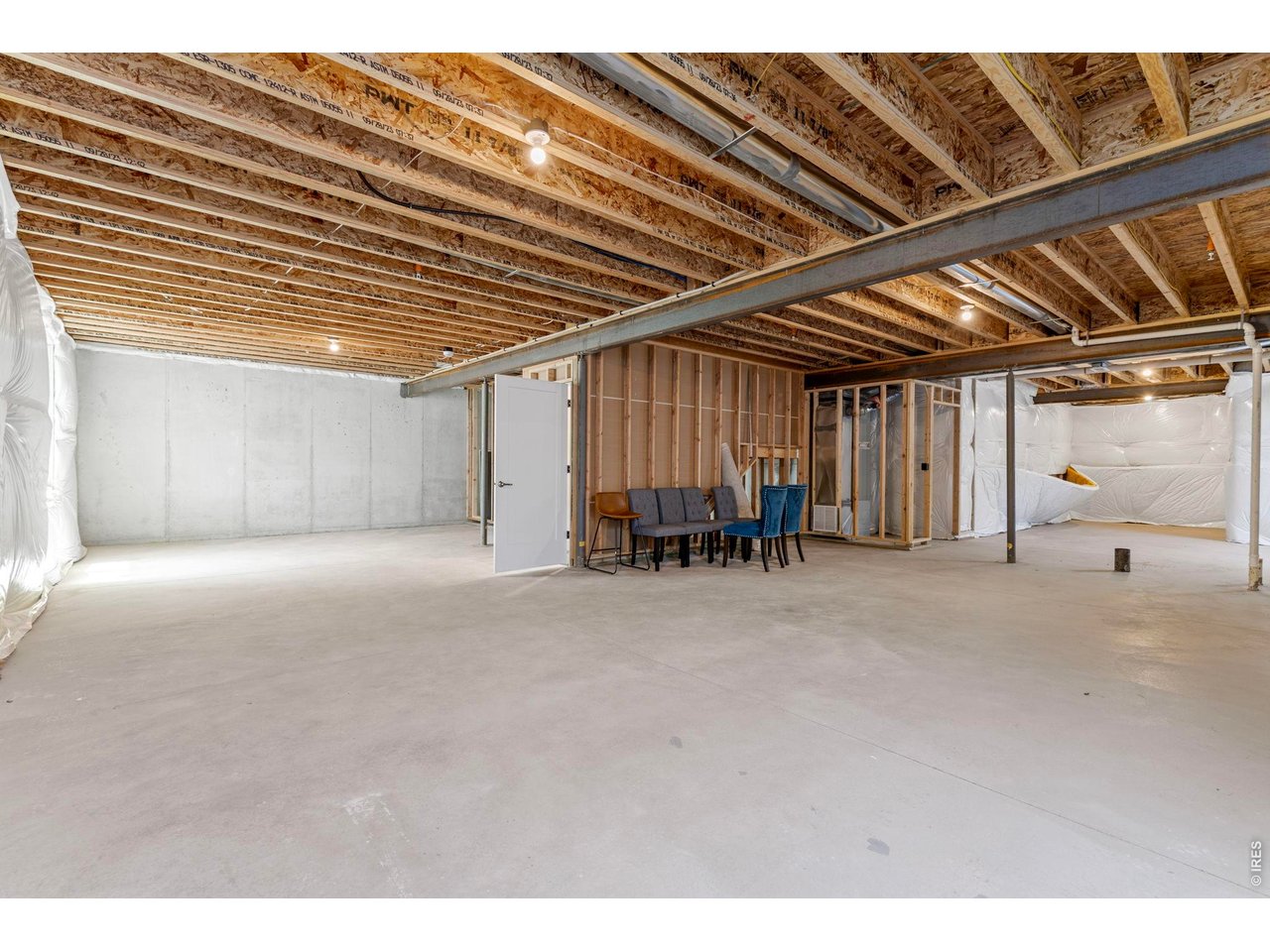 5700 West 2nd Street Road Greeley, CO 80634 - Photo 32 of 40 Tons of room for expansion and/or storage in the full unfinished basement. Basement walls are fully insulated and have rough-in plumbing for an additional bath