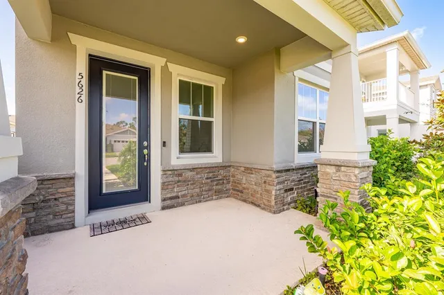 a view of a door of the house