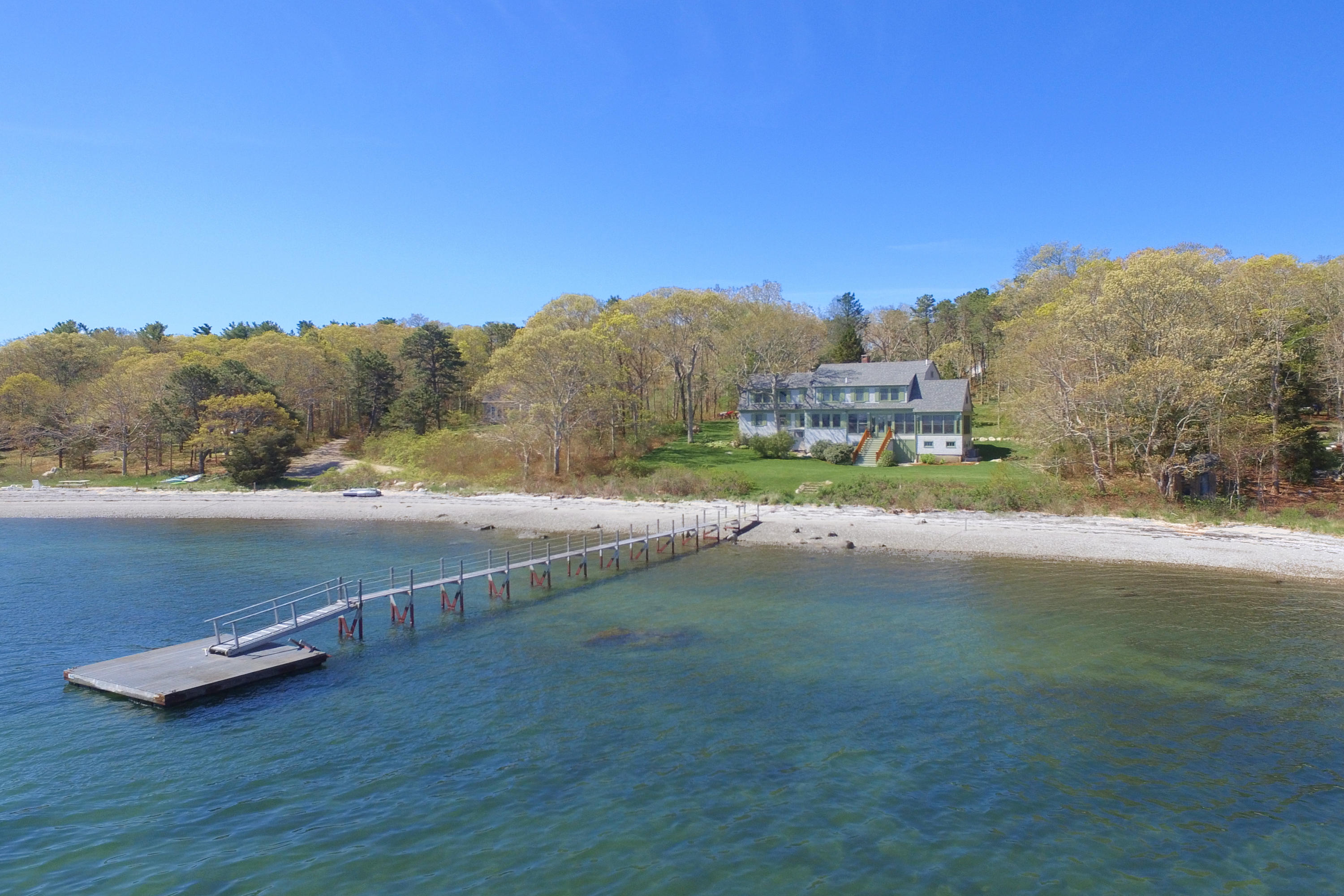 a view of a city street with tall trees