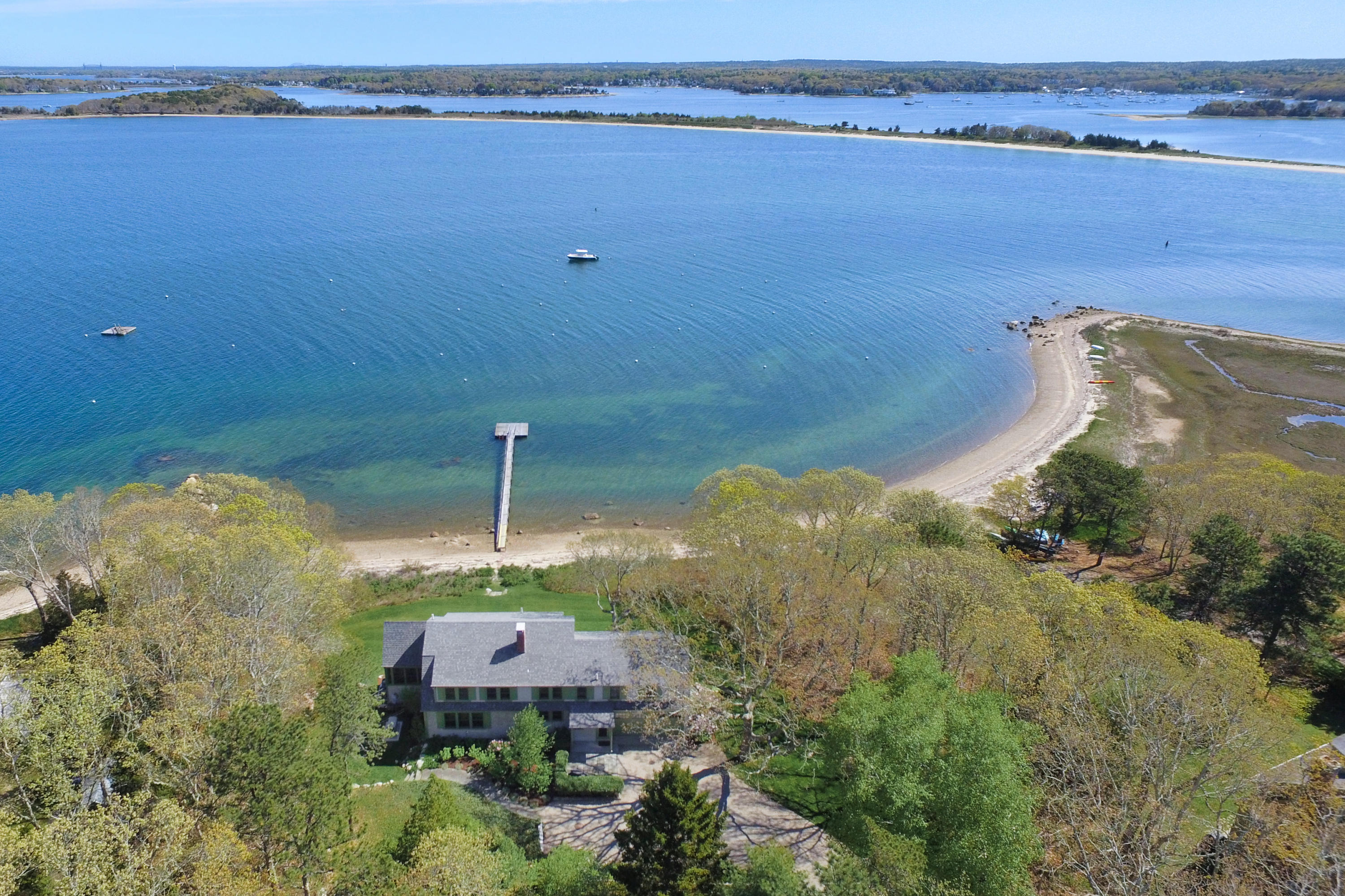 438 Scraggy Neck Road Cataumet, MA 02534 - Photo 3 of 33 a house view with a lake view