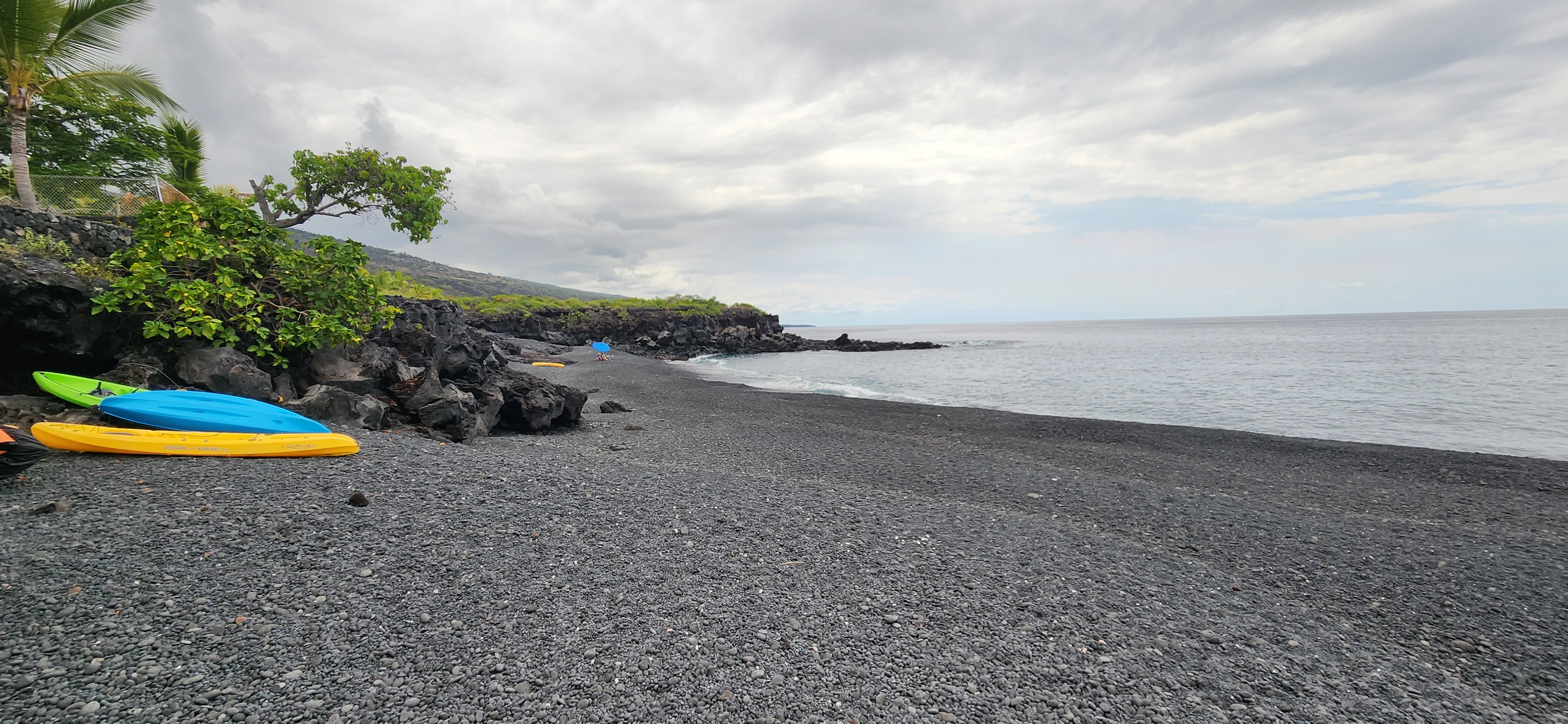 146 Fern Road Captain Cook, HI 96704 - Photo 13 of 14 a view of a lake with beach and tall trees