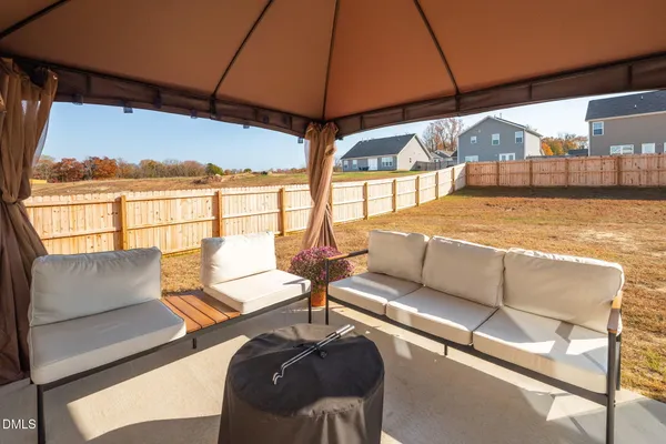 a ocean view with patio