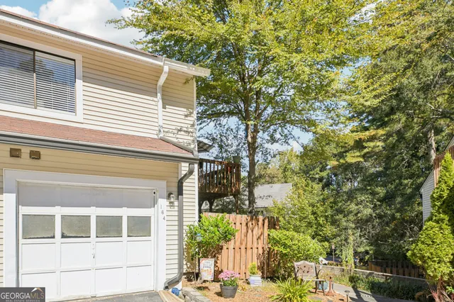 a view of a house with a garage
