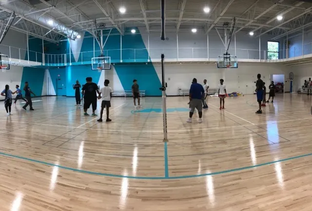 a view of a lobby with furniture