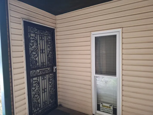 a view of front door