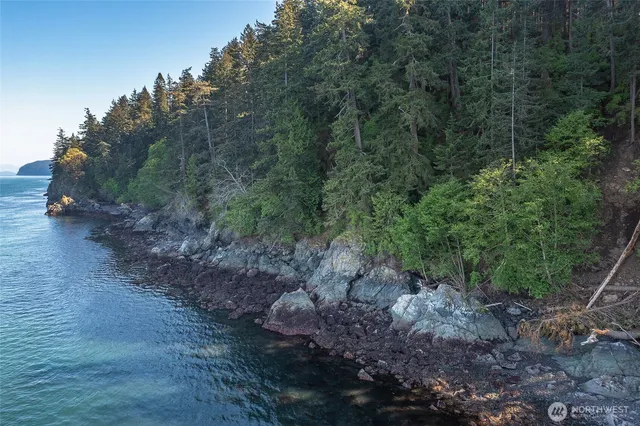 a view of a lake with a mountain