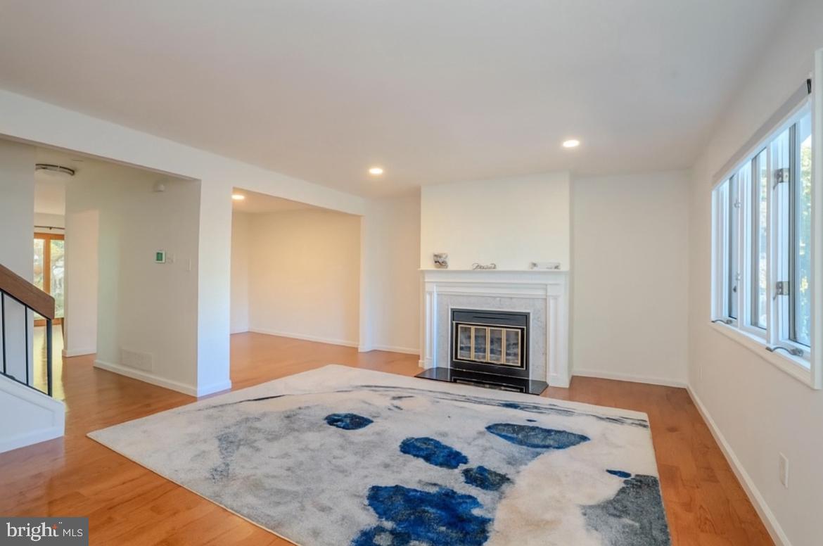a view of a livingroom with a fireplace