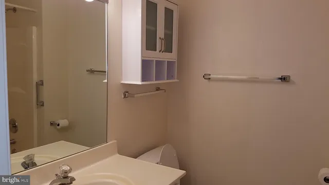 a bathroom with a sink and toilet