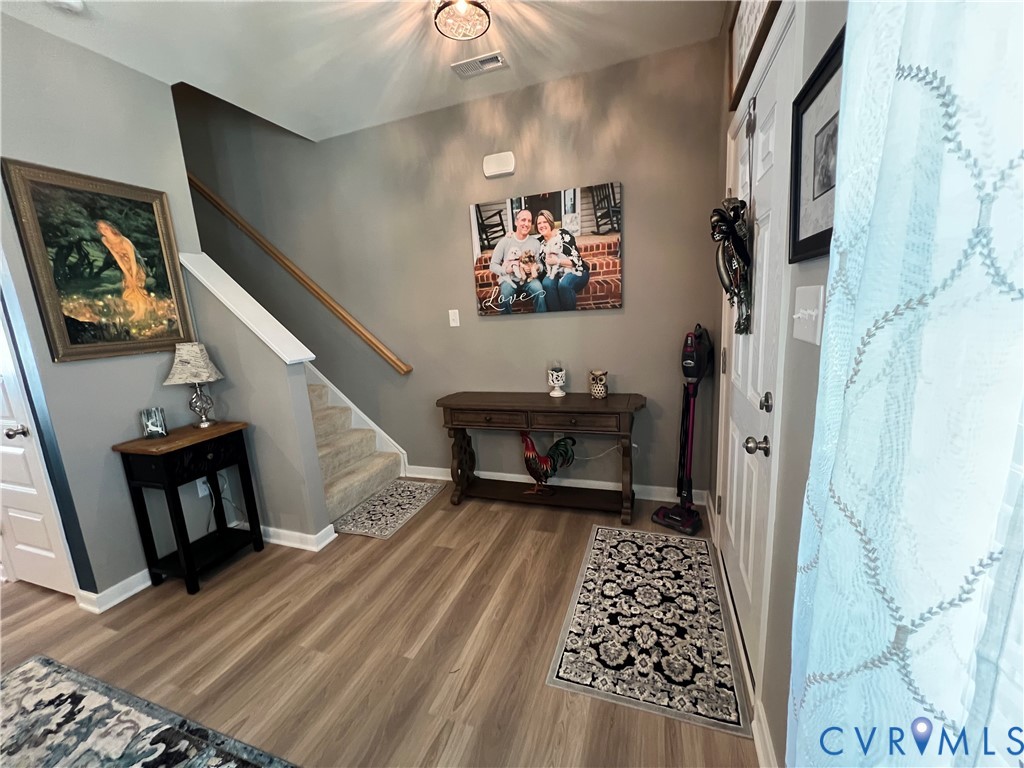 223 Whiteside Road Sandston, VA 23150 - Photo 2 of 7 Foyer featuring wood finished floors and stairs