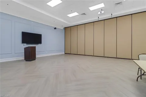 a view of a garden with a lake