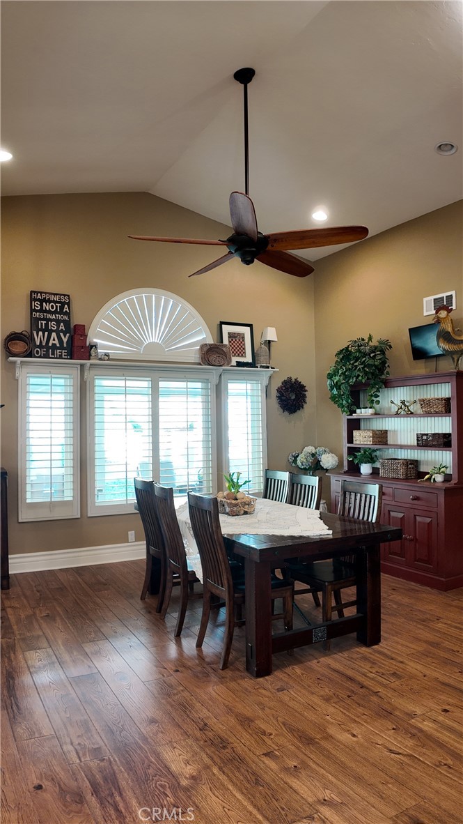 43080 Vista Del Rancho Temecula, CA 92592 - Photo 52 of 57 a view of a dining room with furniture window and wooden floor