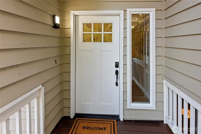 a view of front door of house