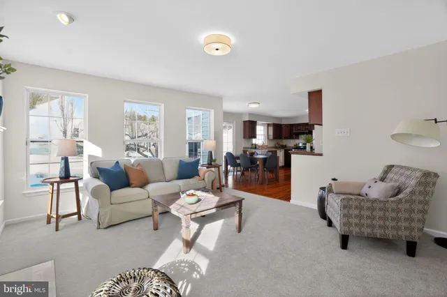 a living room with furniture and a couch