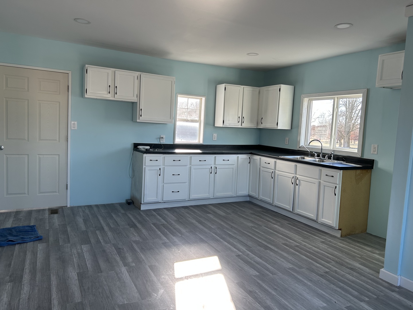 129 West Main Street Amboy, IL 61310 - Photo 13 of 40 a kitchen with stainless steel appliances a sink cabinets and wooden floor