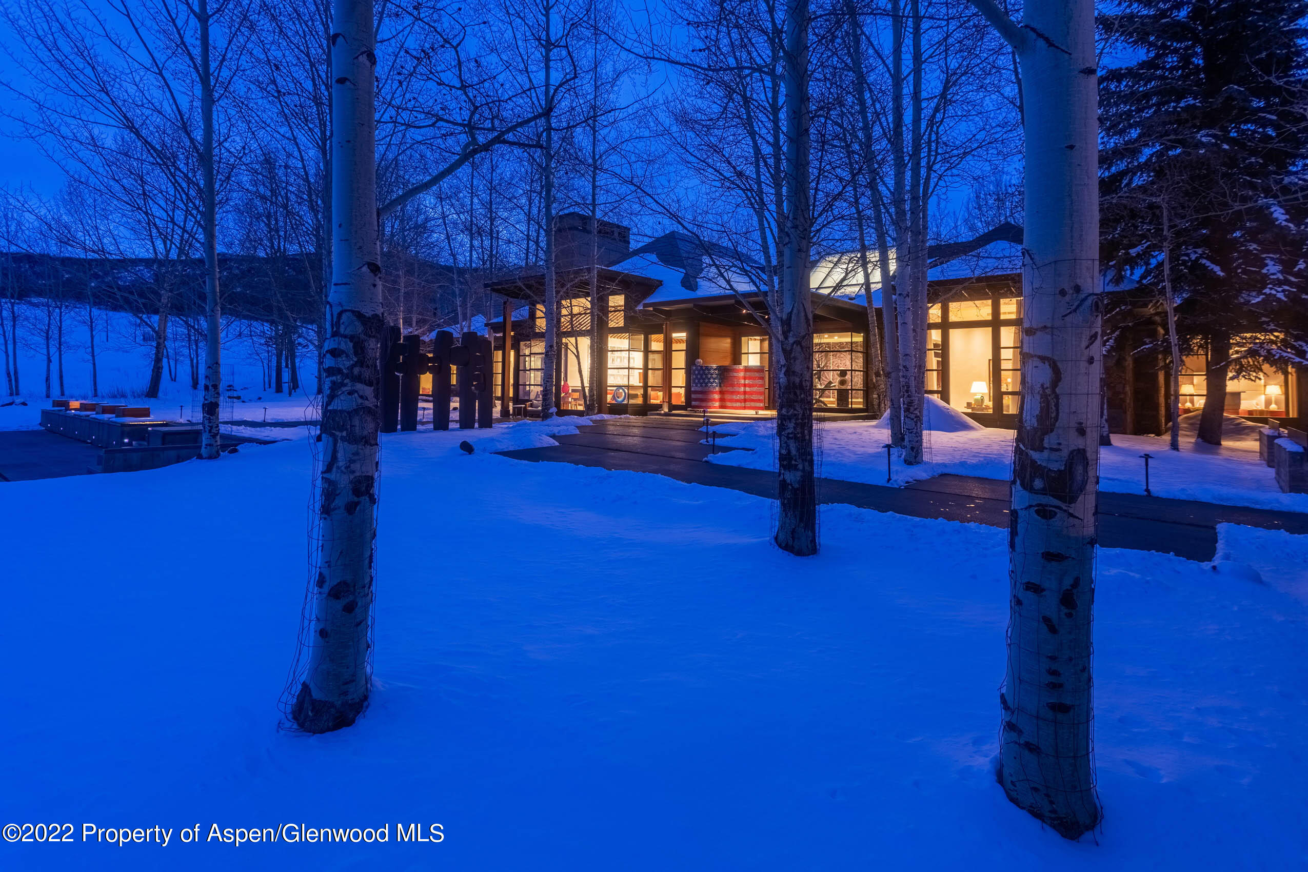 600 Owl Creek Ranch Road Aspen, CO 81611 - Photo 21 of 84 a view of empty room with a fireplace