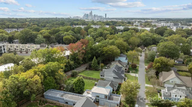 an aerial view of multiple house