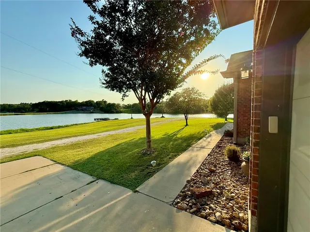 a view of an outdoor space and swimming pool