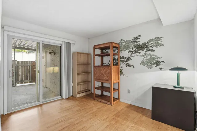 wooden floor and windows in a room